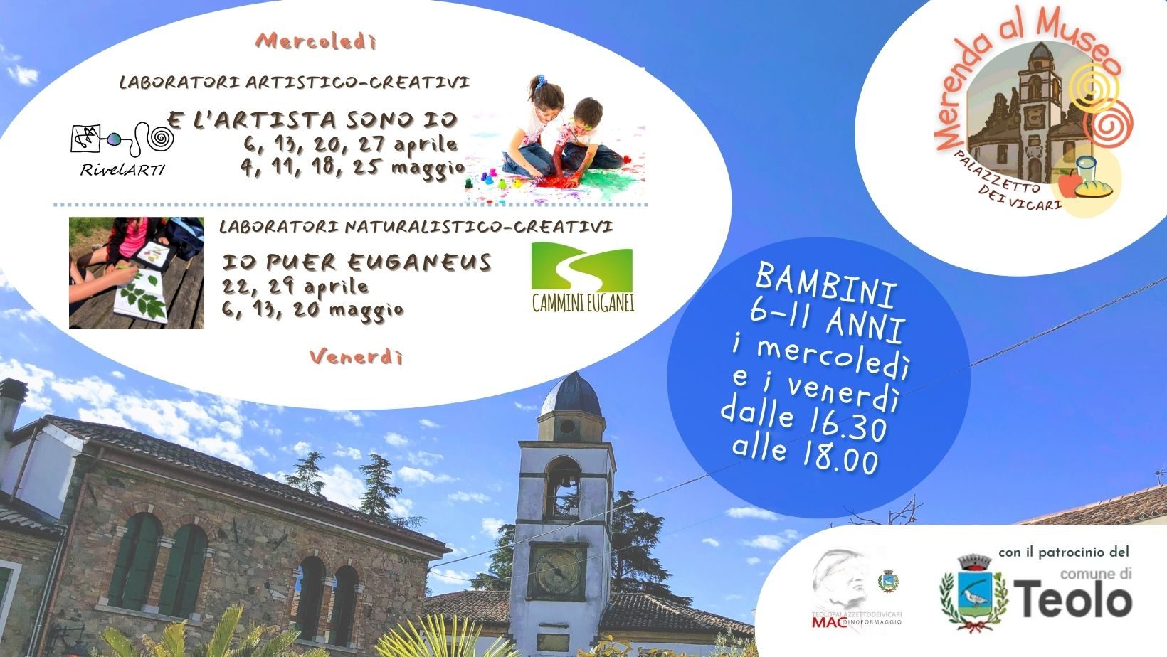 Merenda al Museo!! I mercoledì e i venerdì di aprile e maggio 2022.